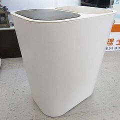 【恵庭】アスベル ルクレール/ruclaire ゴミ箱 ダストボックス セパレート 分別シール付き 15L ホワイト 中古品 paypay支払いOK! の画像