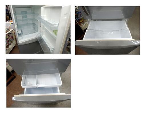 特価品！西岡店 冷蔵庫 339L 2011年製 3ドア 東芝 GR-34ZW 右開き 自動製氷付き 真ん中野菜室 ノンフロン シルバー