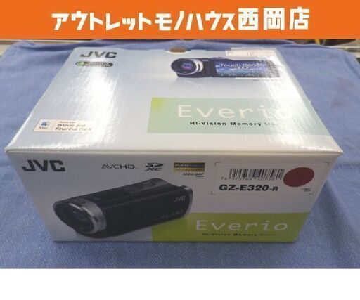 美品！ ケンウッド JVC KENWOOD ビデオカメラ エブリオ EVERIO GZ-E320 内蔵メモリー8GB ローズレッド 西岡店