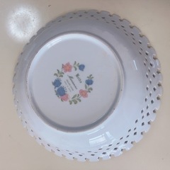 花柄 皿 メイン皿 洋皿 お花 レース 網掛け Keitoの画像
