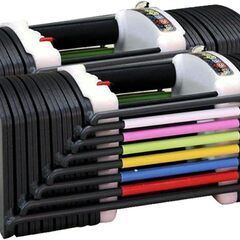 可変式ダンベル 40kg 2個セット合計80kgベンチ付き【中古】