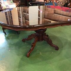 愛品館八千代店】象嵌ダイニングテーブル イタリア製