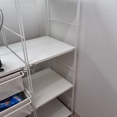 無印　ステンレスユニットシェルフ　追加用帆立1、棚板4枚、クロスバー1