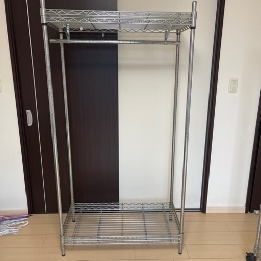 【決定‼️】4段メタルラックラックワードローブ174㎝