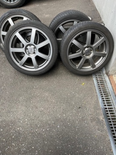 215/45R18　PCD100　5穴　夏タイヤ付きです