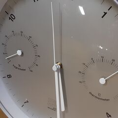 ART WORKS アートワークス 掛け時計 温湿度計付き クオーツ時計 ウォールクロック　/TJ-1349 2F南の画像