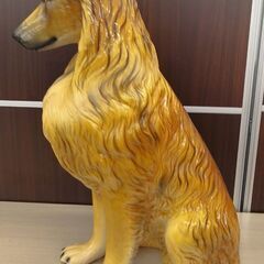現状品 イヌ いぬ 置物 ドッグ 石膏 オブジェ 犬 DOG インテリア dog 苫小牧西店の画像