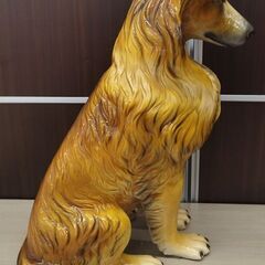 現状品 イヌ いぬ 置物 ドッグ 石膏 オブジェ 犬 DOG インテリア dog 苫小牧西店の画像