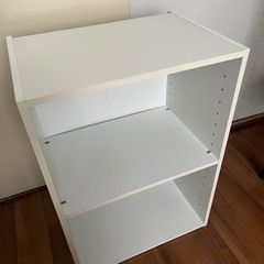 【即日ok】カラーボックス白2段　収納　高さ調節可