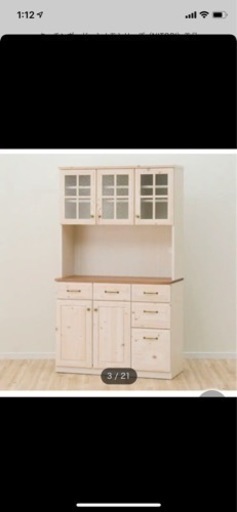 値下げ可☆ニトリ 食器棚 キッチンボード シナモ W105