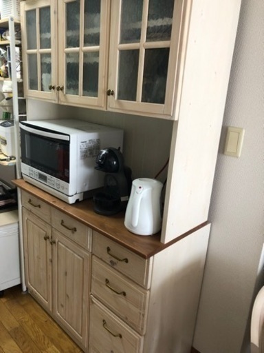 値下げ可☆ニトリ 食器棚 キッチンボード シナモ W105