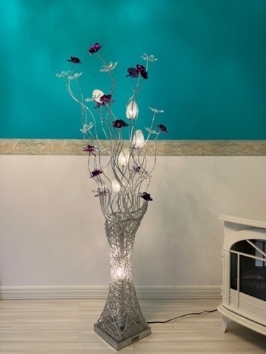 フラワースタンドライトLED暖色　調光機能足踏みスイッチインテリアライト