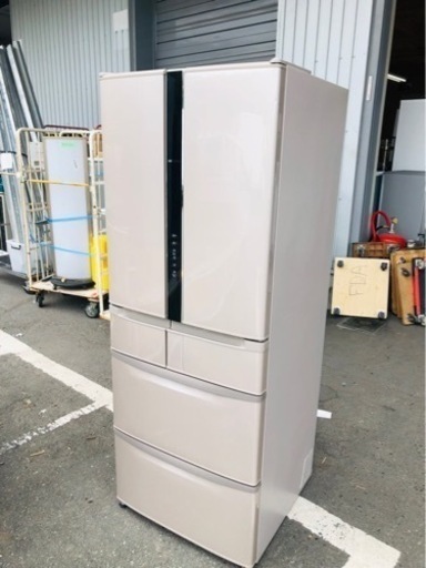 北九州市内配送無料　保証付き　日立 HITACHI R-F520D T [真空チルドFS冷蔵庫 （517L・フレンチドア） 6ドア ソフトブラウン]