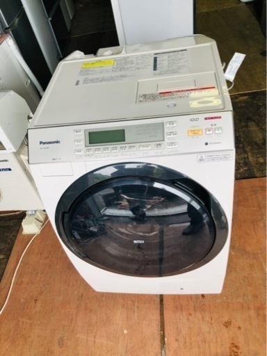 福岡市内配送設置無料　パナソニック 【左開き】10．0kgドラム式洗濯乾燥機 クリスタルホワイト NA-VX7600L-W