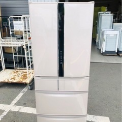 福岡市内配送無料　日立 HITACHI R-F520D T [真空チルドFS冷蔵庫 （517L・フレンチドア） 6ドア ソフトブラウン]