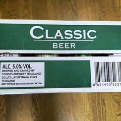 ☆タイ　CHANG　CLASSIC BEER　象さんマークの人気輸入ビール３３０ML缶24本　新品未開封☆の画像