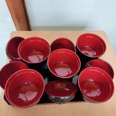 漆塗り小汁椀5客分　の画像