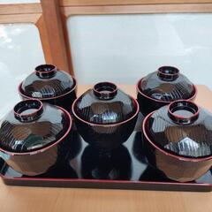 漆塗り小汁椀5客分　