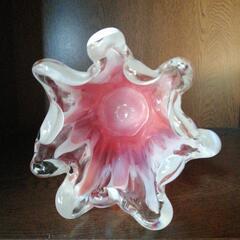 昭和レトロ  タジマクリスタル 花瓶 フラワーベース ガラス 花器の画像