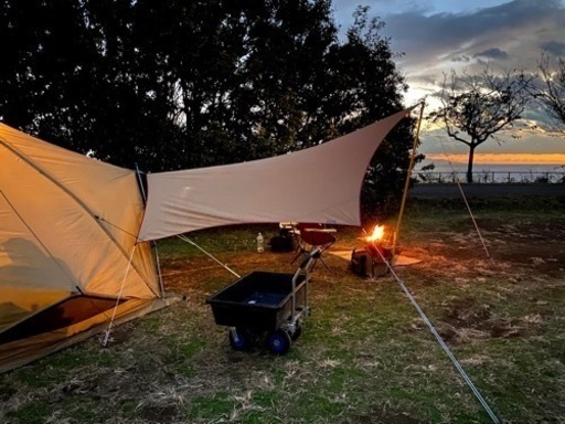 (取引完了)テンマクデザイン:ムササビタープ(TC)ポールセット