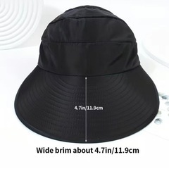 【美品】つば広抗UV軽量折り畳み帽子の画像