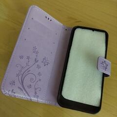 Y!mobile　Android One S9  手帳型スマホケース　紫 蝶々の画像
