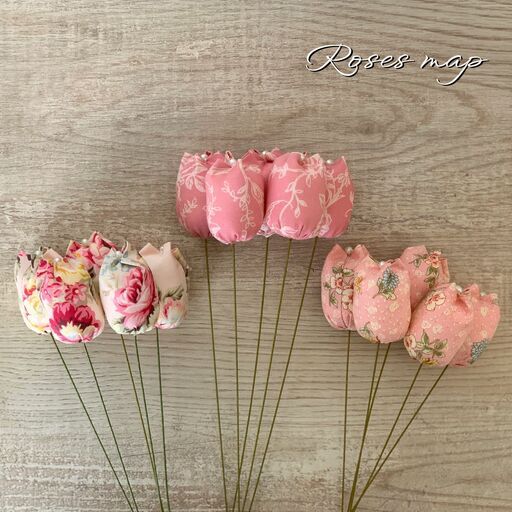 布花作品♡チューリップアレンジ 布花作品♡チューリップアレンジ チューリップ花束 布花 - N工房