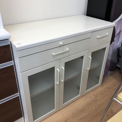 キッチンカウンター ユーアイ3枚扉・引き出し付【トレファク上福岡店】