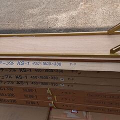 🔴山口市、会議・会席・座卓長テーブル。￥1100～3300🔴長さ180、幅45、高さ33cm の画像