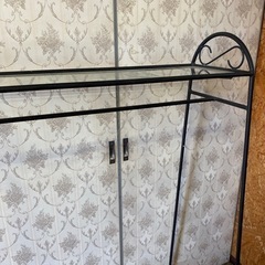 ハンガーラック 小物置き 子供服 アウター ラック 黒の画像