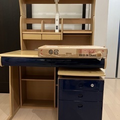 組換えデスク　学習机　新品着せかえ前板付き