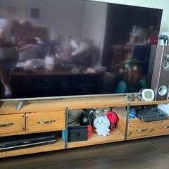 木製のTV台の画像
