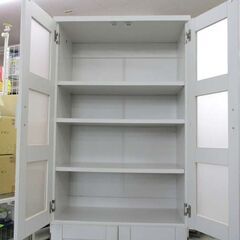 食器棚 幅60cm ホワイト系 キッチン収納 収納家具 カップボード 札幌市 北区 屯田店の画像