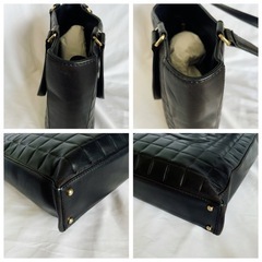 CHANEL チョコバー ラムスキン ハンドバッグ ロゴ ココマーク