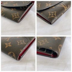 LOUIS VUITTONモノグラム ポルトフォイユ エミリー ルージュ 長財布の画像