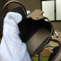 ハンドメイド ②超繊革素材 超ミニバキンバッグチャームの画像