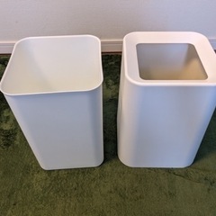 くずかご　茶・白セットの画像
