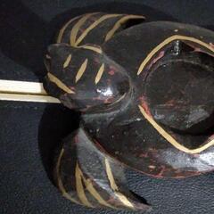 バリ島☆木彫りのウミガメの画像