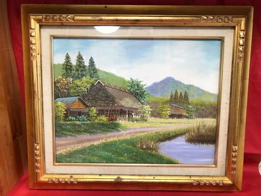 （中古）絵画　増井正　題名「信州」