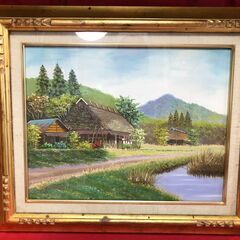 （中古）絵画　増井正　題名「信州」