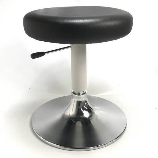 BF5/54　中古品 メディカルソフト スツール CA-13BL ブラック 円盤脚タイプ 背無し 事務用 患者用 チェア 椅子 回転 上下◆