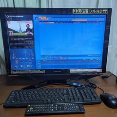 東芝 レグザパソコン　23インチ　TV録画　視聴可能 ディスプレイ一体型PC　REGZA PC D731/T7DBの画像