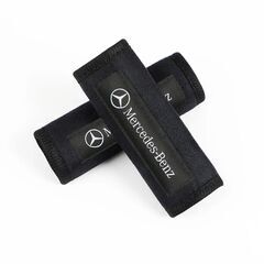 2個セット Mercedes Benz メルセデスベンツ AMG スキニー アシストグリップカバー ルーフハンドルカバー 黒 ブラック PETRONASの画像