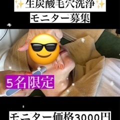 毛穴洗浄モニター募集