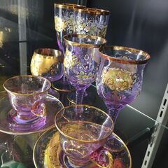 【値下げしました】【ジモティ来店特価！！】ベネチアグラスセット　J-0891の画像