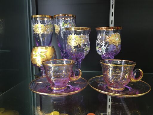 【ジモティ来店特価！！】ベネチアグラスセット　J-0891