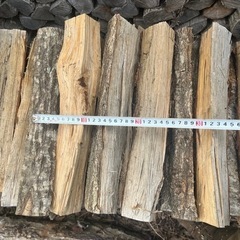 (残り一台分)ナラ乾燥薪38㎝小割り軽トラック一台分　キャンプや焚き付けにの画像