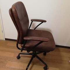 ニトリ　レザー　革製　キャスター付　椅子　デスクなしの画像