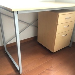【値下げ】学習机　パソコンデスク　引き出し付き【大塚家具】