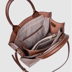 新品2wayレザートートハンドバッグ 斜め掛けショルダーバッグ男女問わず使える大人色の画像